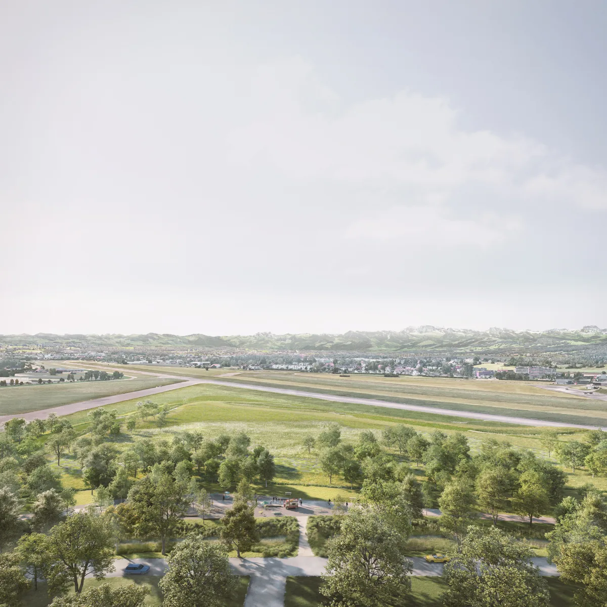 Visualisierung eines grossen Parks.